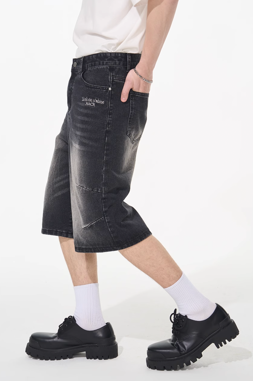 Harsh and Cruel Vintage French Embroidered Cropped Jeans | Face 3 Face