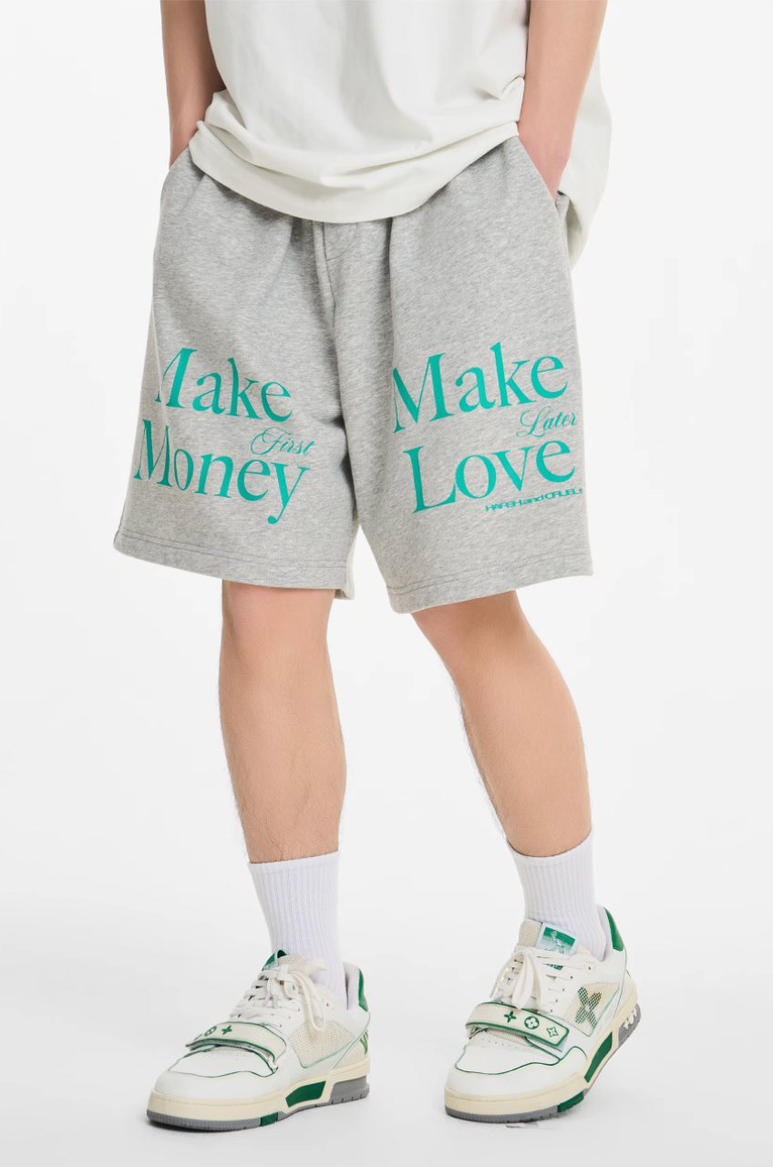 Harsh and Cruel Make Money Make Love Sweat Shorts | Face 3 Face