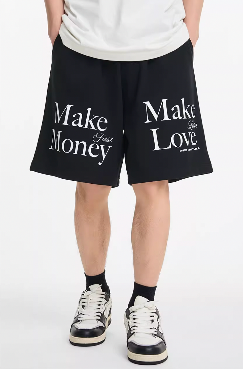 Harsh and Cruel Make Money Make Love Sweat Shorts | Face 3 Face
