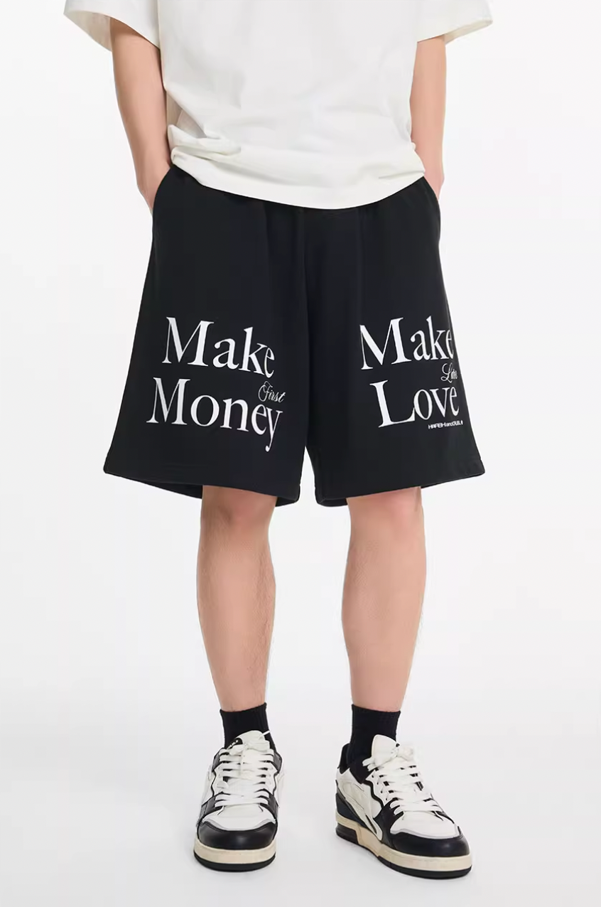 Harsh and Cruel Make Money Make Love Sweat Shorts | Face 3 Face