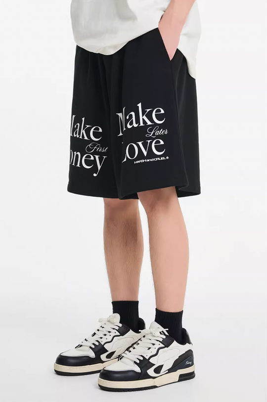 Harsh and Cruel Make Money Make Love Sweat Shorts | Face 3 Face