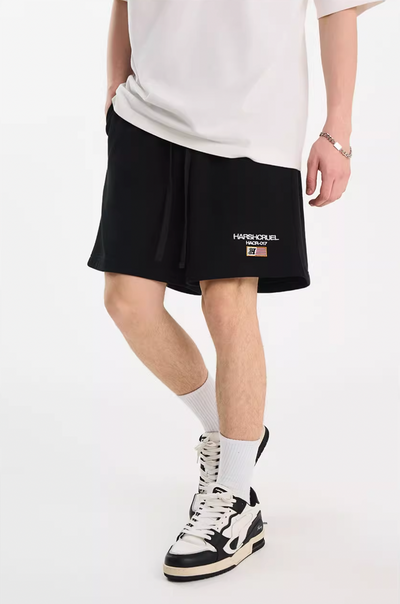 Harsh and Cruel Flag Embroidery Sweat Shorts | Face 3 Face