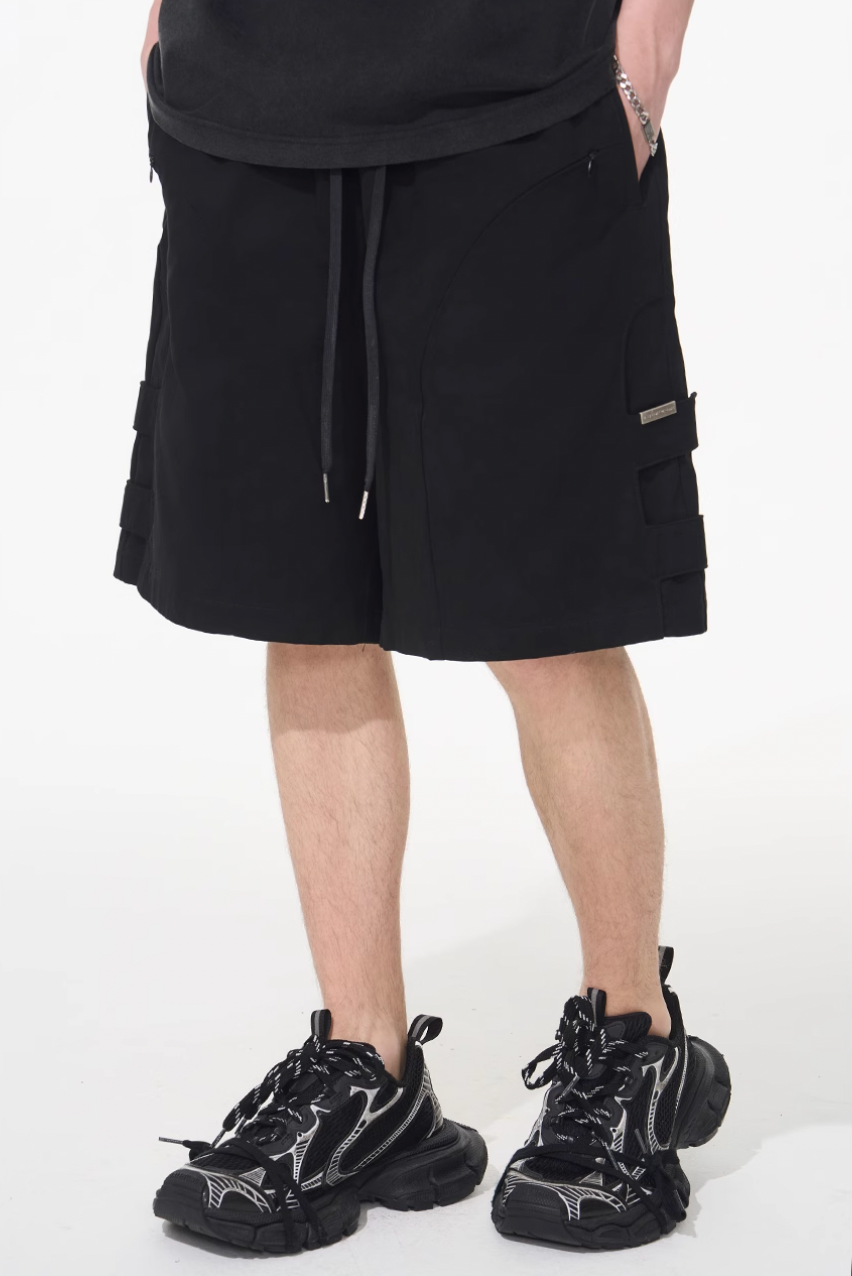 Harsh and Cruel Functional Cargo Drawstring Shorts | Face 3 Face