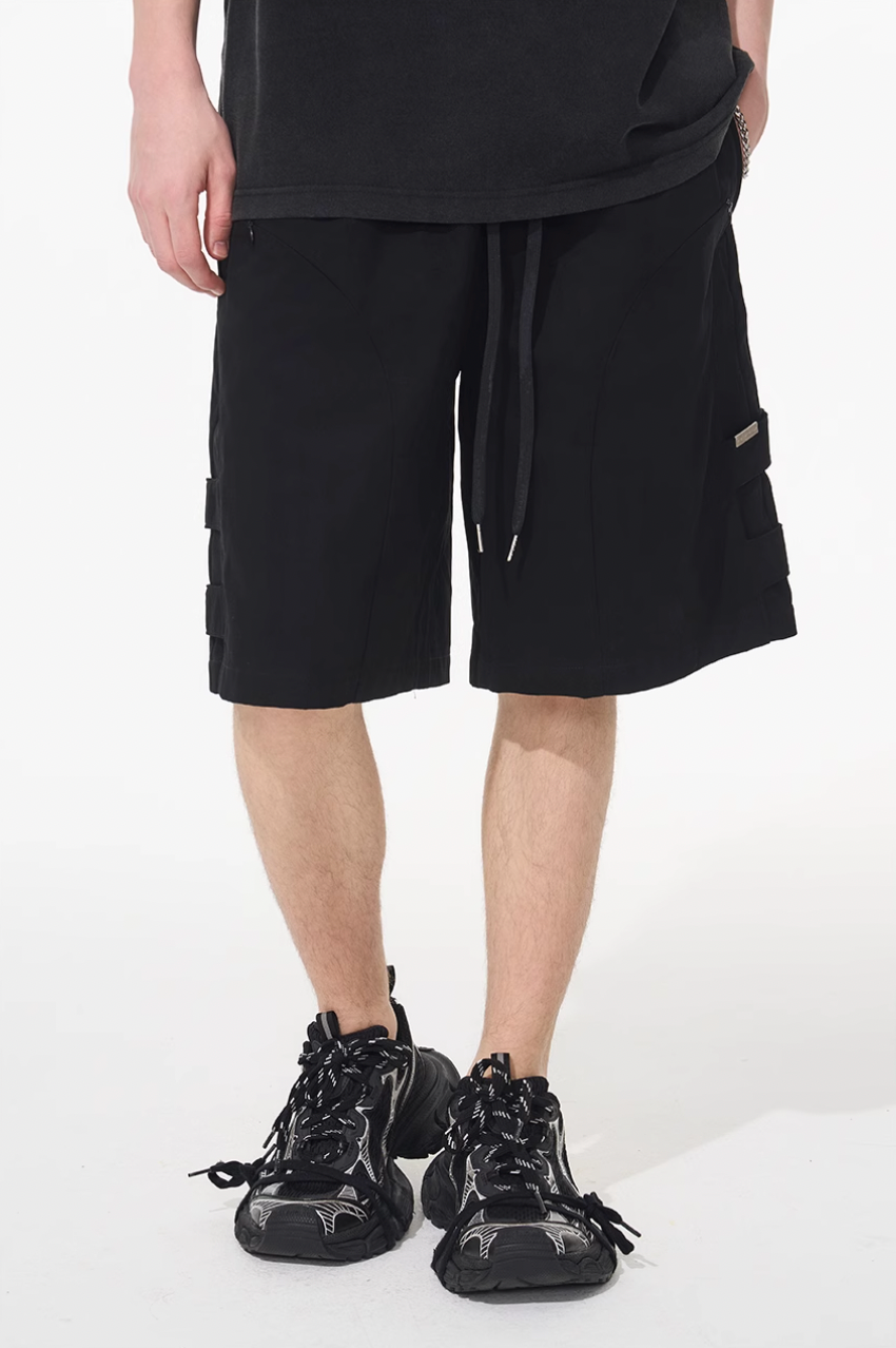 Harsh and Cruel Functional Cargo Drawstring Shorts | Face 3 Face