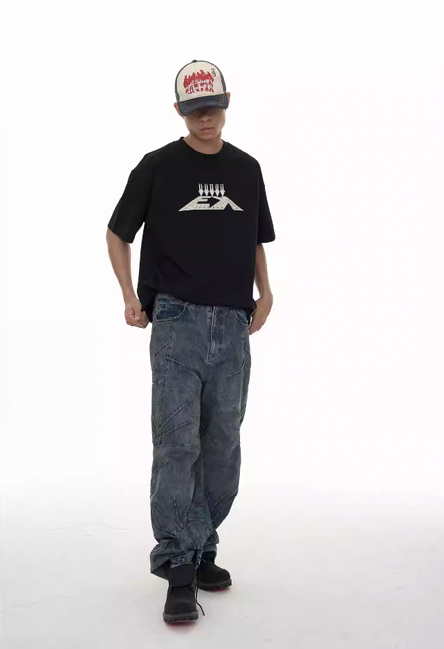 EVILKNIGHT(EK) Thorn Machete Vintage Washed Craft Jeans | Face 3 Face