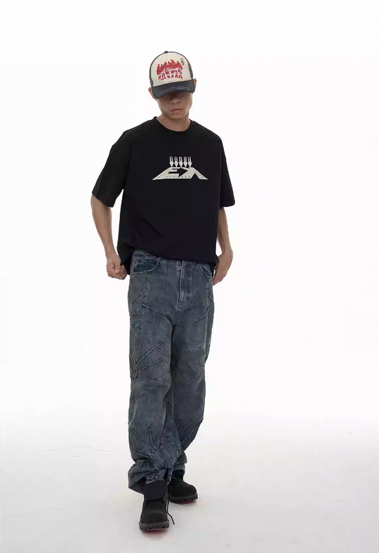 EVILKNIGHT(EK) Thorn Machete Vintage Washed Craft Jeans | Face 3 Face