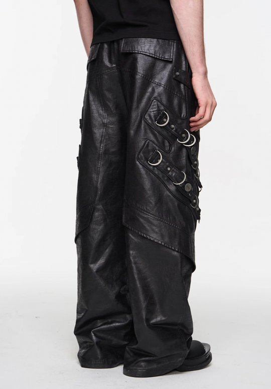 BLIND NO PLAN Heavy Duty Metal Decorative Biker Work Pants | Face 3 Face