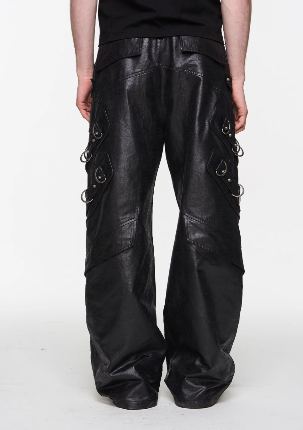 BLIND NO PLAN Heavy Duty Metal Decorative Biker Work Pants | Face 3 Face