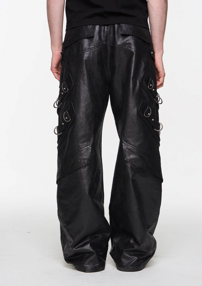 BLIND NO PLAN Heavy Duty Metal Decorative Biker Work Pants | Face 3 Face