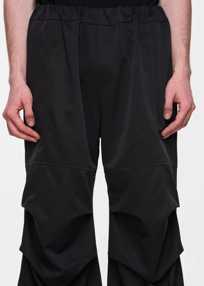 BLIND NO PLAN 3D Pinch Pleat Silhouette Elastic Waist Pants | Face 3 Face