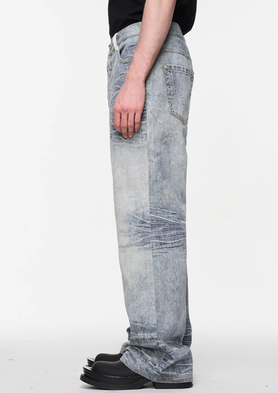 BLIND NO PLAN Digital Printed Logo Denim Jean | Face 3 Face