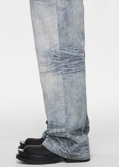 BLIND NO PLAN Digital Printed Logo Denim Jean | Face 3 Face