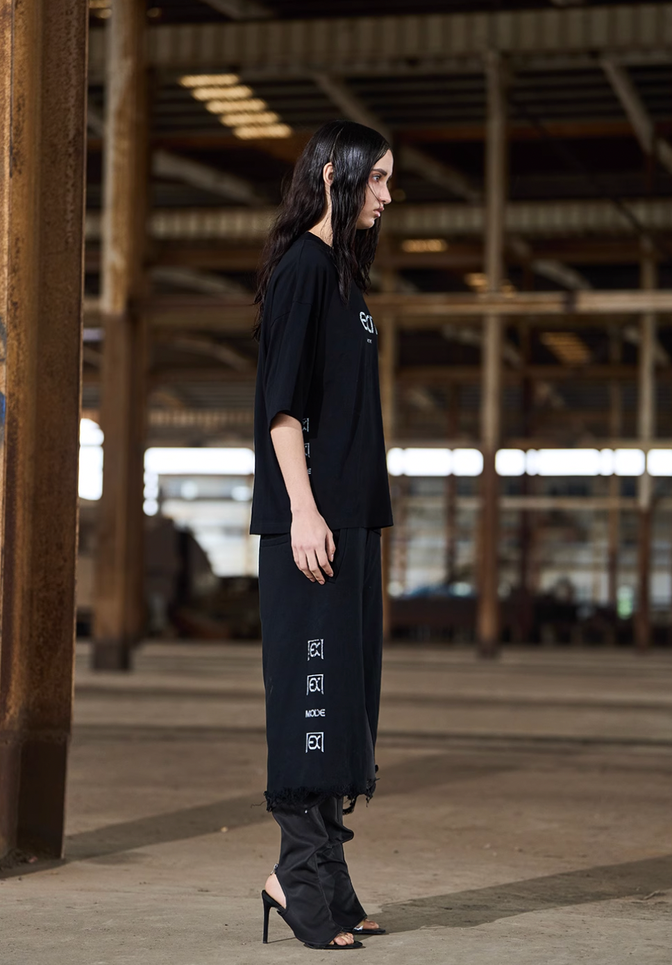 BLIND NO PLAN EXIT MODE Logo Patchwork Washed Sweat Shorts | Face 3 Face