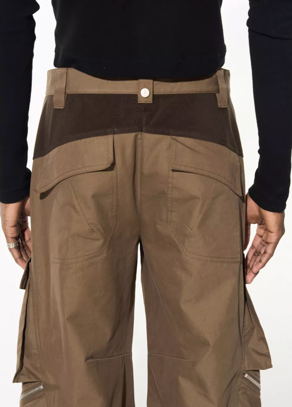 BLIND NO PLAN Multi Zipper Patchwork Work Cargo Pants | Face 3 Face