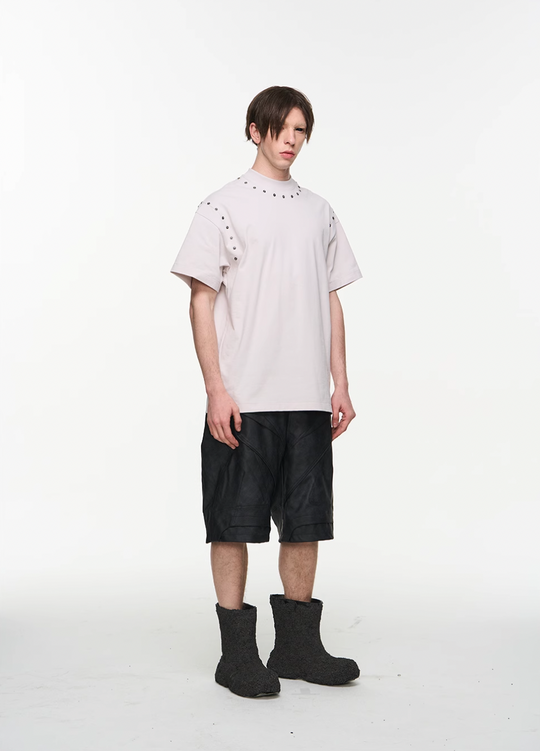 BLIND NO PLAN Metal Stud Decorated Tee | Face 3 Face