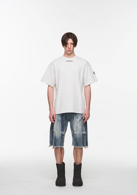 BLIND NO PLAN Loose & Slim Embroidered Logo Tee | Face 3 Face