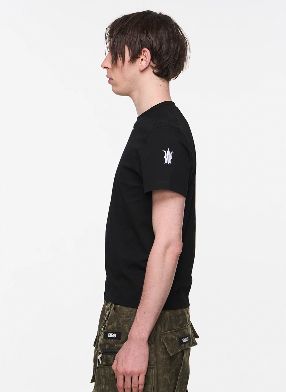 BLIND NO PLAN Loose & Slim Embroidered Logo Tee | Face 3 Face