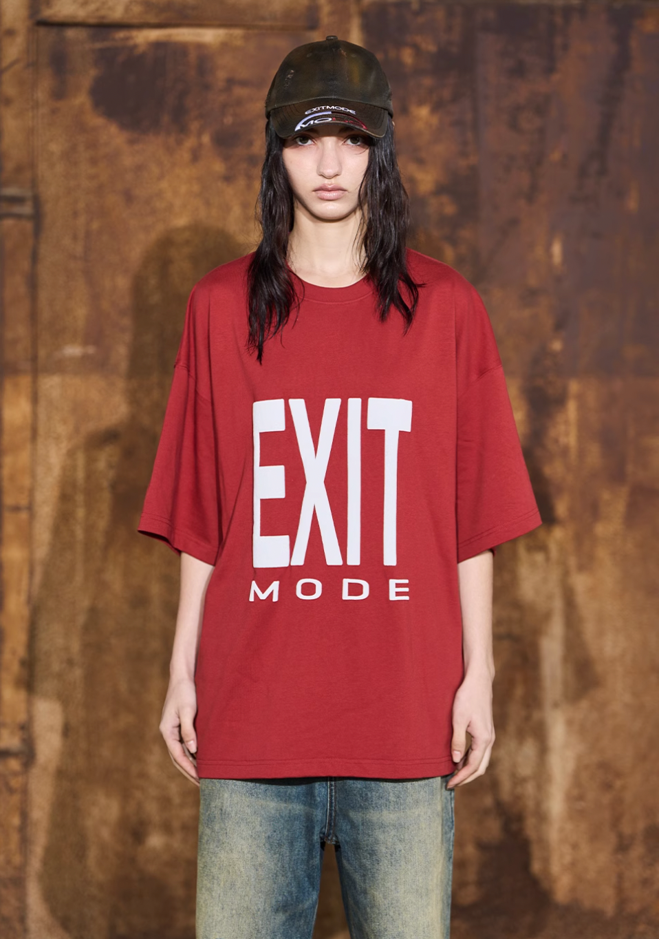 BLIND NO PLAN EXIT MODE Basic Large Logo Printing Tee | Face 3 Face