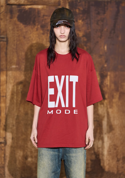 BLIND NO PLAN EXIT MODE Basic Large Logo Printing Tee | Face 3 Face