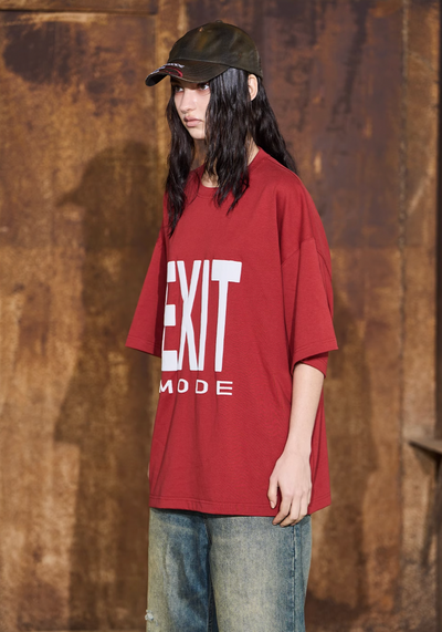 BLIND NO PLAN EXIT MODE Basic Large Logo Printing Tee | Face 3 Face