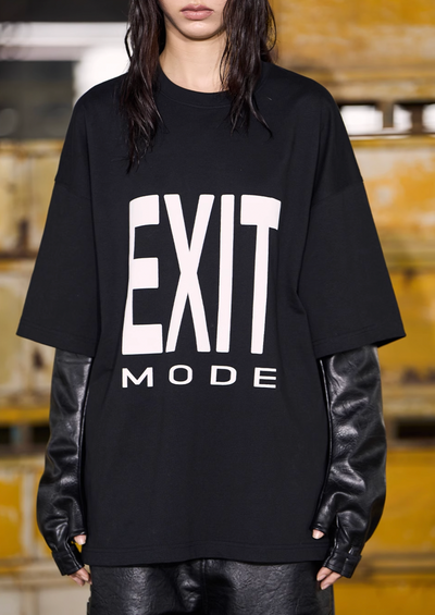 BLIND NO PLAN EXIT MODE Basic Large Logo Printing Tee | Face 3 Face