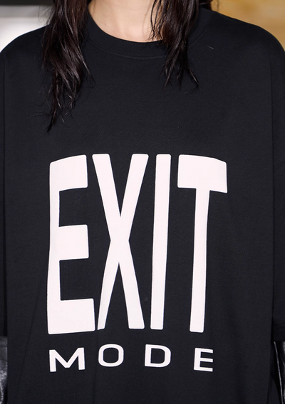 BLIND NO PLAN EXIT MODE Basic Large Logo Printing Tee | Face 3 Face