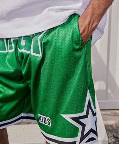 AFGK Logo Star Mesh Basketball Shorts | Face 3 Face