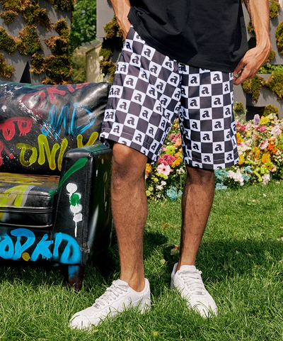 AFGK Logo Checkerboard Sports Shorts | Face 3 Face