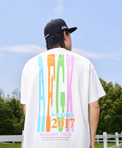 AFGK Multicolor Printing Letters Big Logo Tee | Face 3 Face