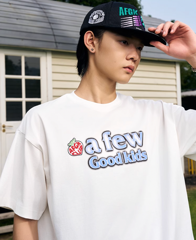 AFGK Graffiti Spray Painted Gradient Logo Tee | Face 3 Face