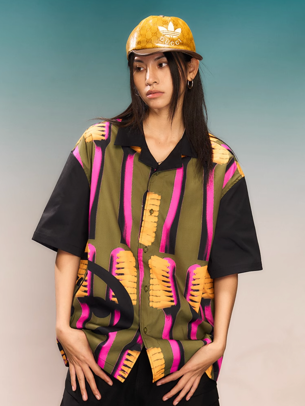 YADcrew Full Print Toothbrush Short Sleeve Shirt | Face 3 Face