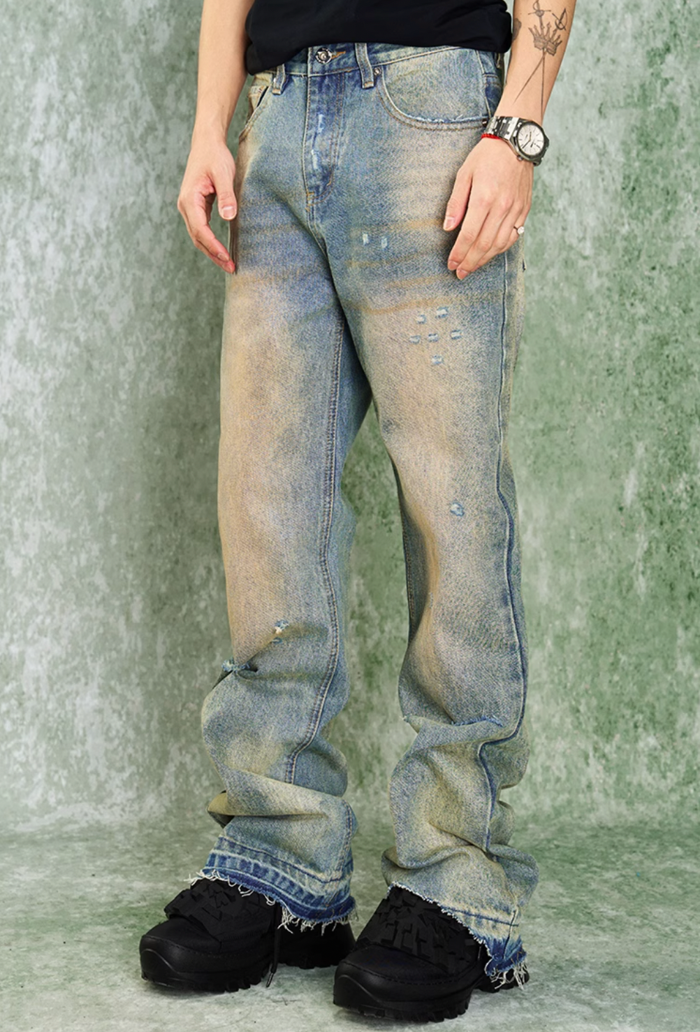 YADcrew Retro Raw Edge Destroyed Jeans | Face 3 Face