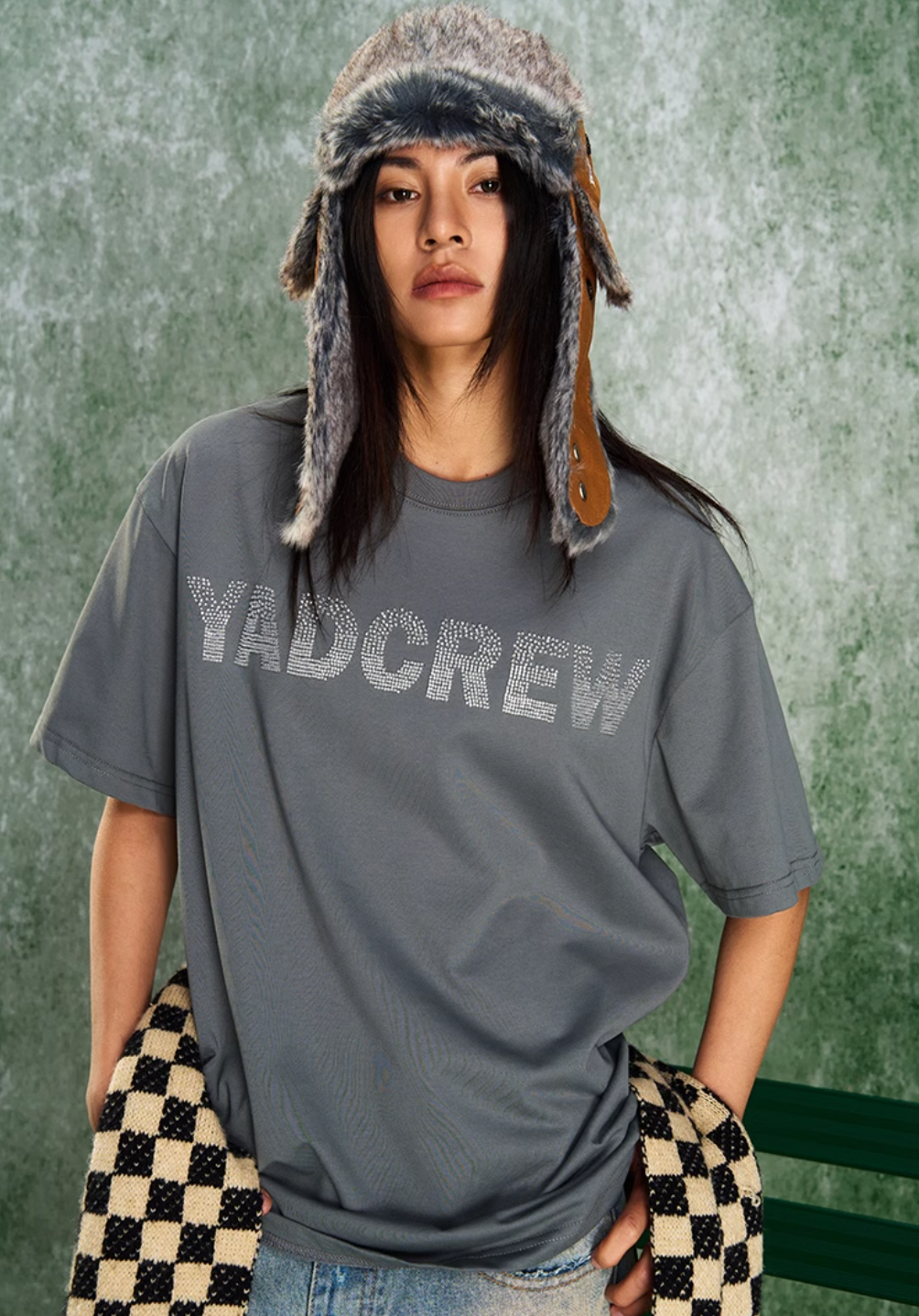 YADcrew Logo Bead Tube Embroidery Tee | Face 3 Face