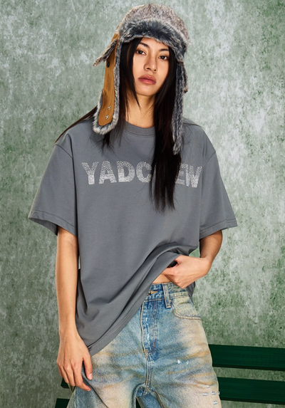 YADcrew Logo Bead Tube Embroidery Tee | Face 3 Face