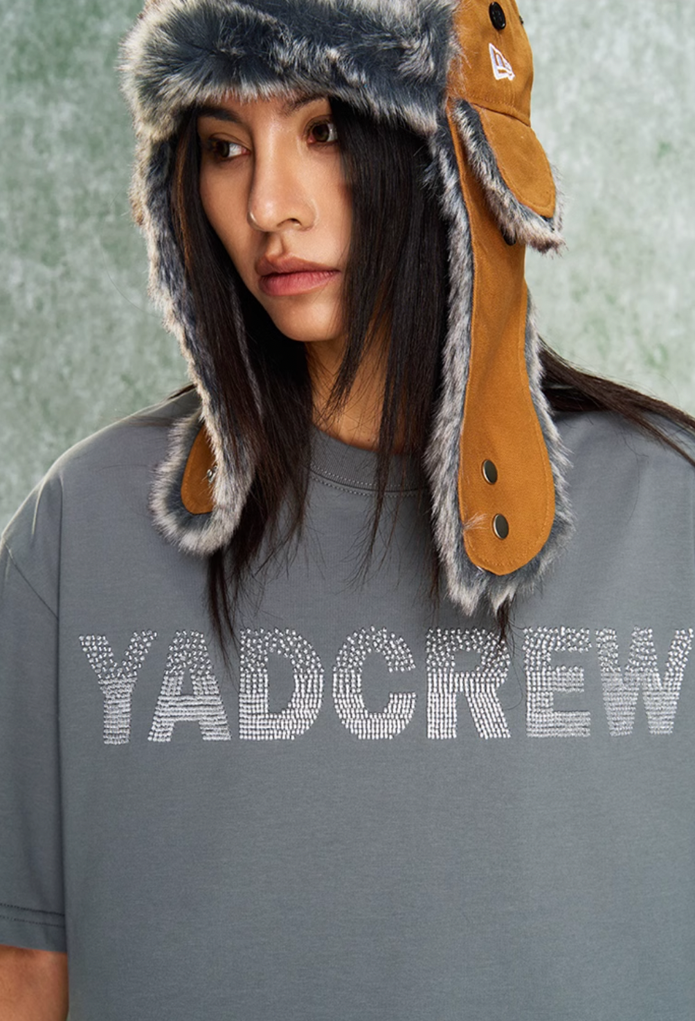 YADcrew Logo Bead Tube Embroidery Tee | Face 3 Face