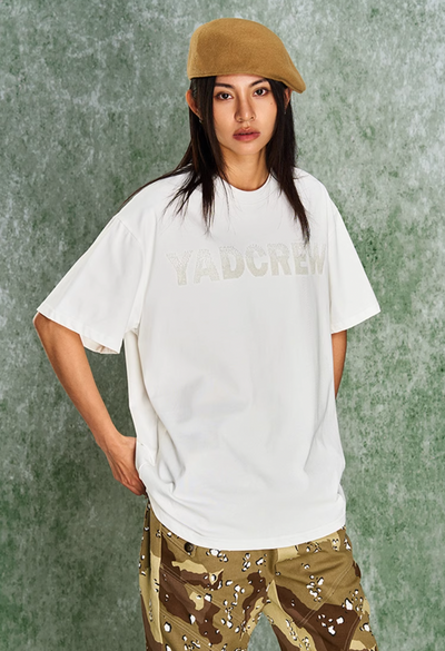 YADcrew Logo Bead Tube Embroidery Tee | Face 3 Face