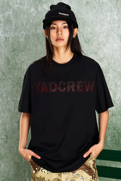 YADcrew Logo Bead Tube Embroidery Tee | Face 3 Face