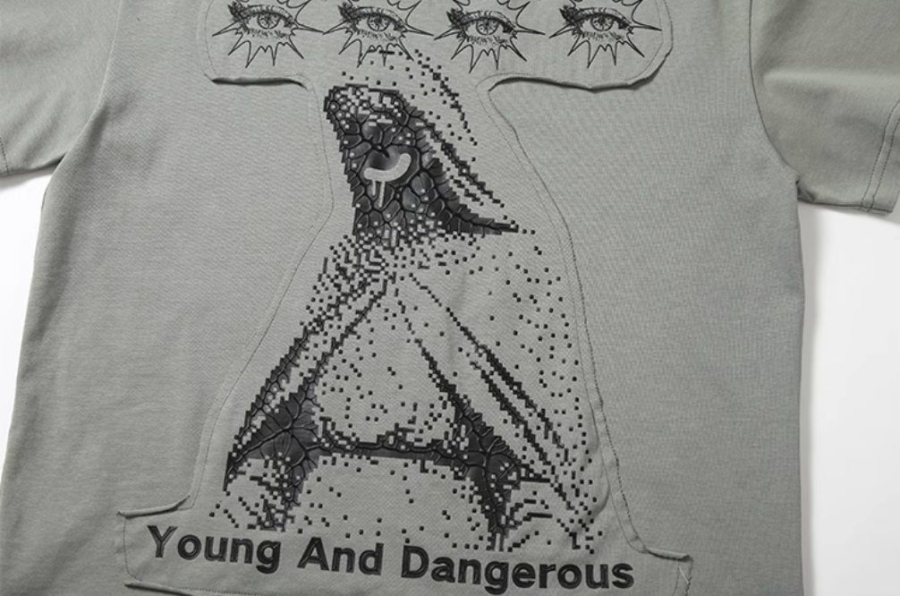 YADcrew "Young And Dangerous" Patch Embroidery Printing Tee | Face 3 Face