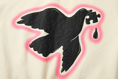 YADcrew Peace Dove 3D Foam Dot Printing Sweatshirt | Face 3 Face