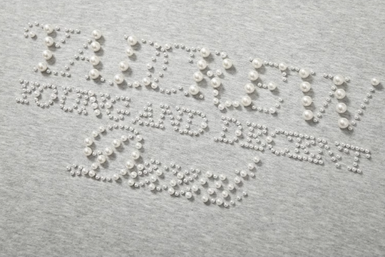 YADcrew Pearl Beadwork Text Typography Sweatshirt | Face 3 Face