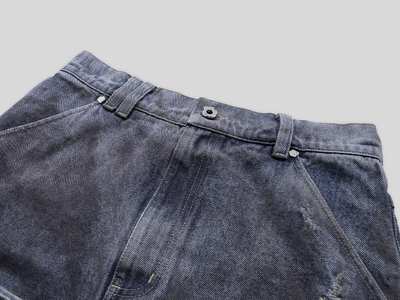 UNDERWATER Dirty Dye Damaged Splicing Baggy Jeans | Face 3 Face