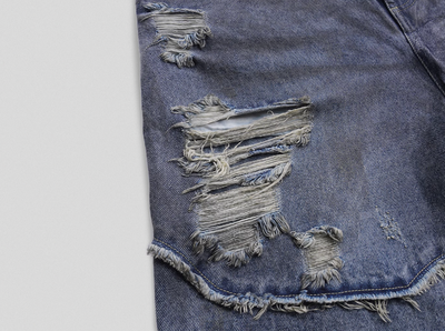 UNDERWATER Dirty Dye Damaged Splicing Baggy Jeans | Face 3 Face