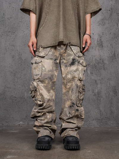 UNDERWATER Desert Camouflage 3D Cut Multi Pocket Work Cargo Pants | Face 3 Face