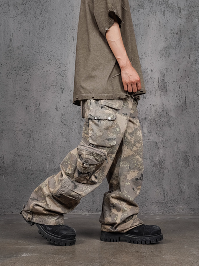 UNDERWATER Desert Camouflage 3D Cut Multi Pocket Work Cargo Pants | Face 3 Face