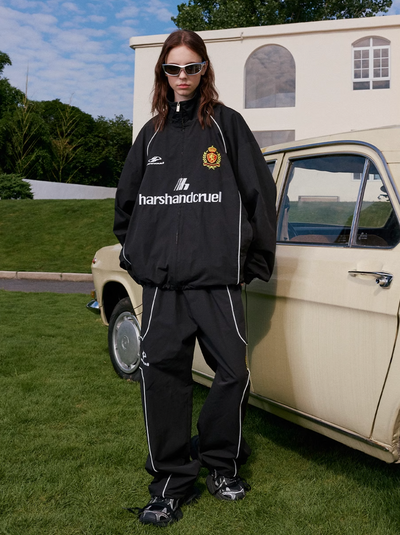 Harsh and Cruel Football Club Embroidered Patchwork Training Track Jacket | Face 3 Face