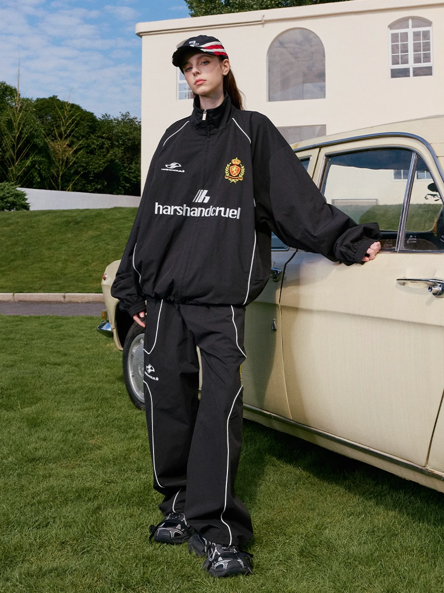 Harsh and Cruel Football Club Embroidered Patchwork Training Track Jacket | Face 3 Face