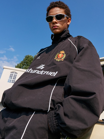 Harsh and Cruel Football Club Embroidered Patchwork Training Track Jacket | Face 3 Face