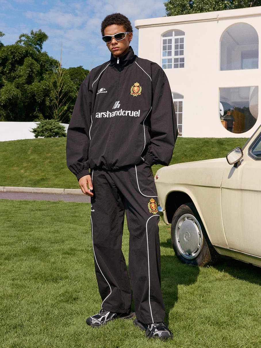 Harsh and Cruel Football Club Embroidered Patchwork Training Track Jacket | Face 3 Face