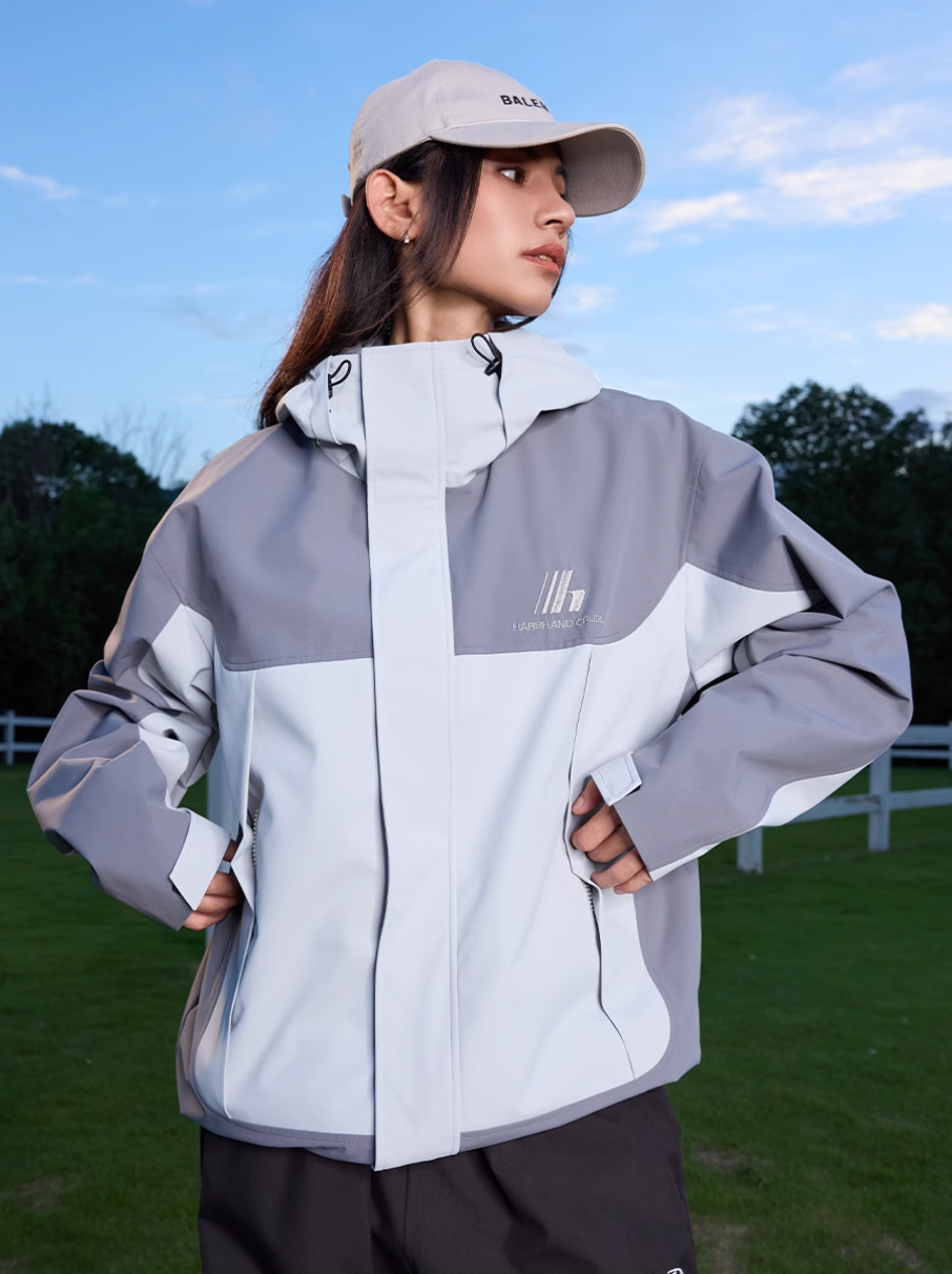 Harsh and Cruel Logo Windproof Contrast Color Rush Jacket | Face 3 Face
