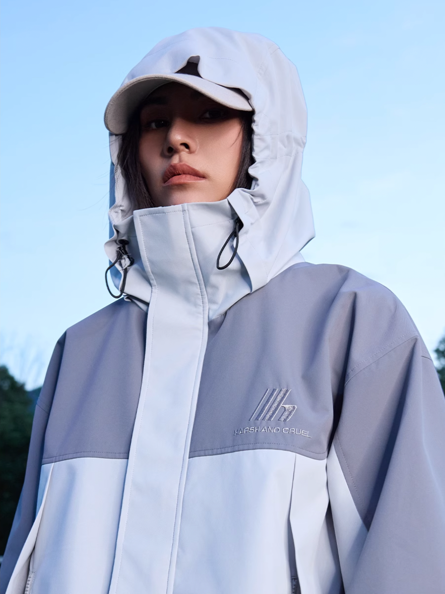 Harsh and Cruel Logo Windproof Contrast Color Rush Jacket | Face 3 Face